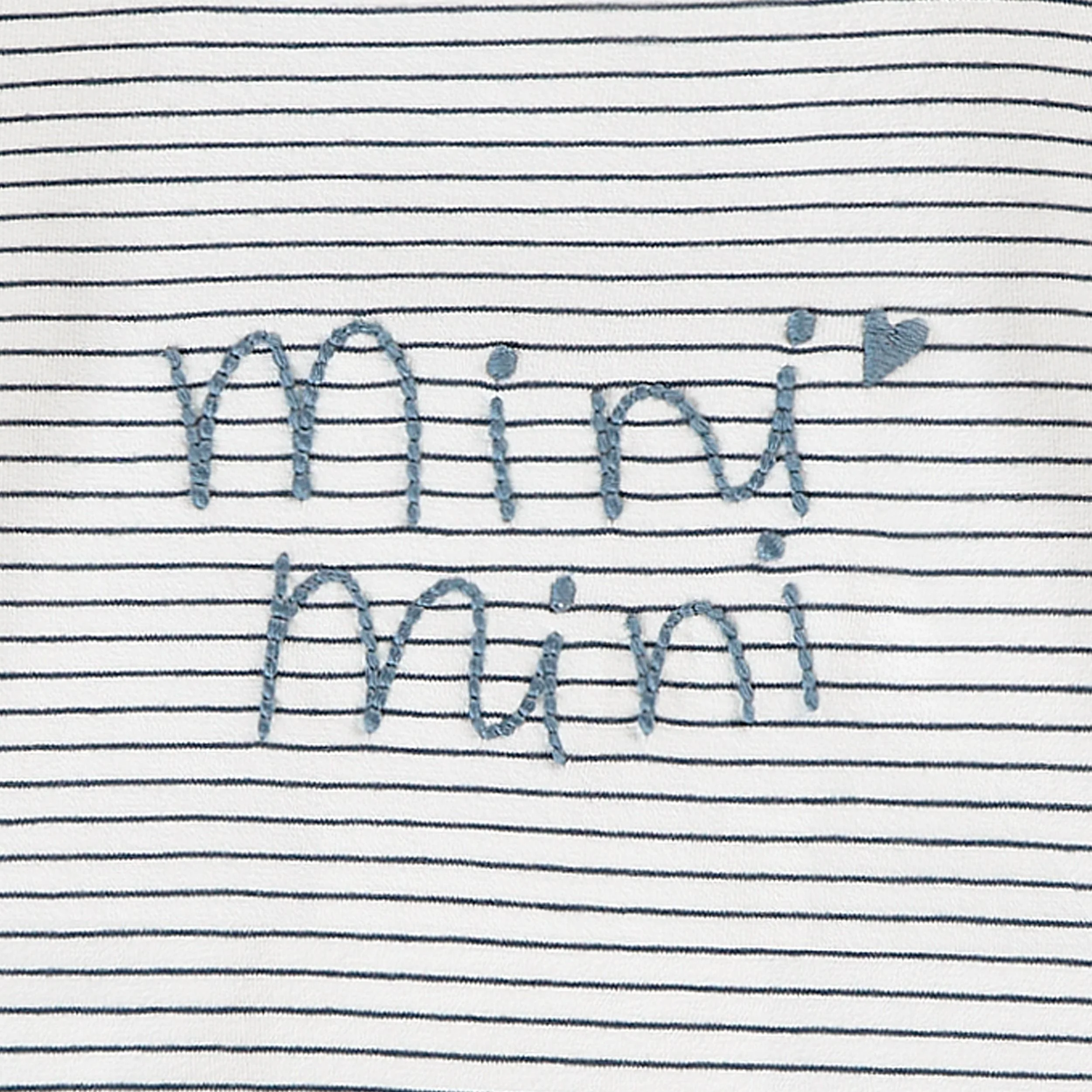 Cache-couche bleu et crème à rayures, naissance - Image 4