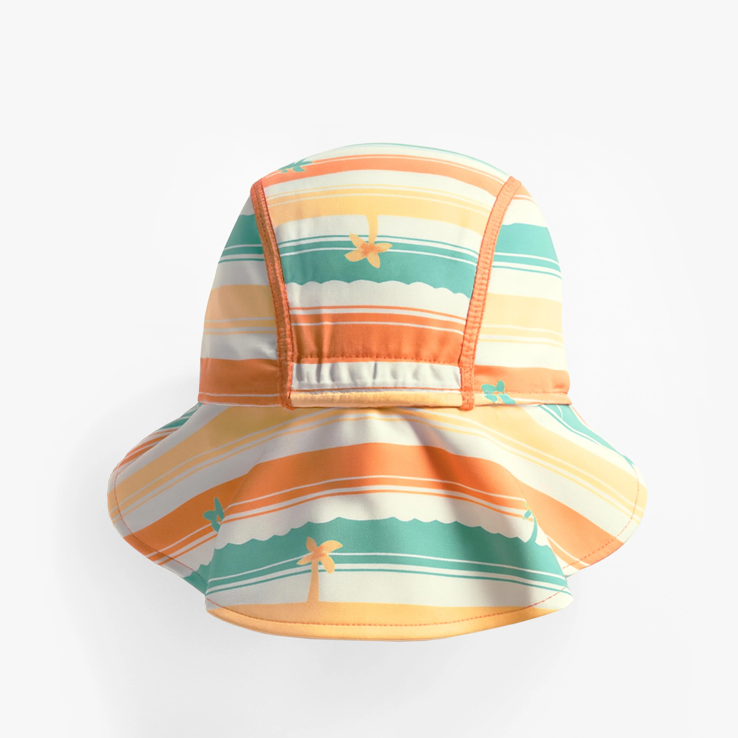 Casquette de bain à rayures colorées, bébé || Swim cap with colorful stripes, baby - Image 4
