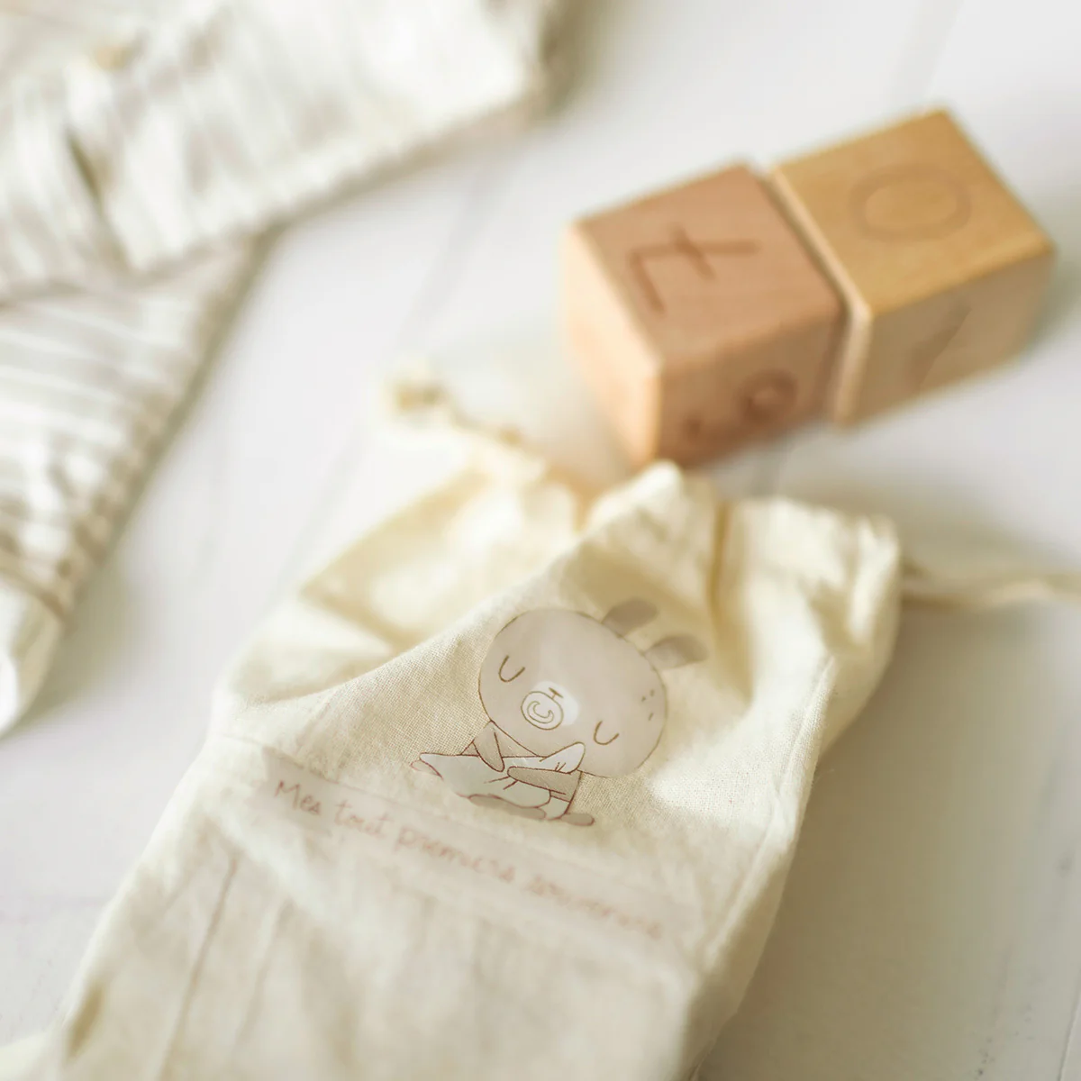 Coffret cadeau crème et beige « Le Premium » (14 pièces), naissance - Image 26