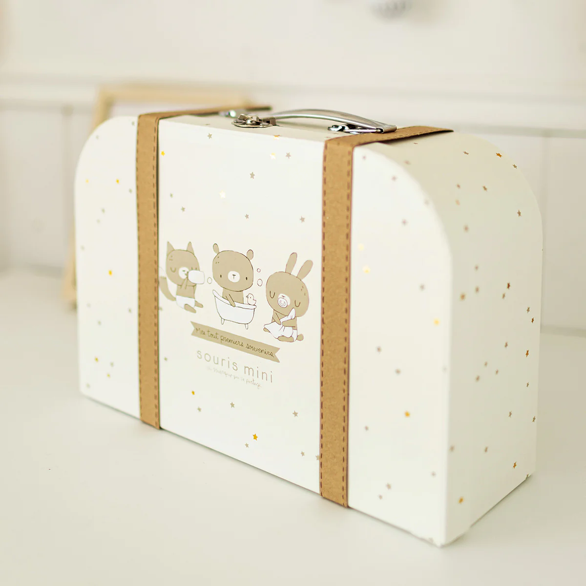 Coffret cadeau crème et beige « Le Premium » (14 pièces), naissance - Image 4