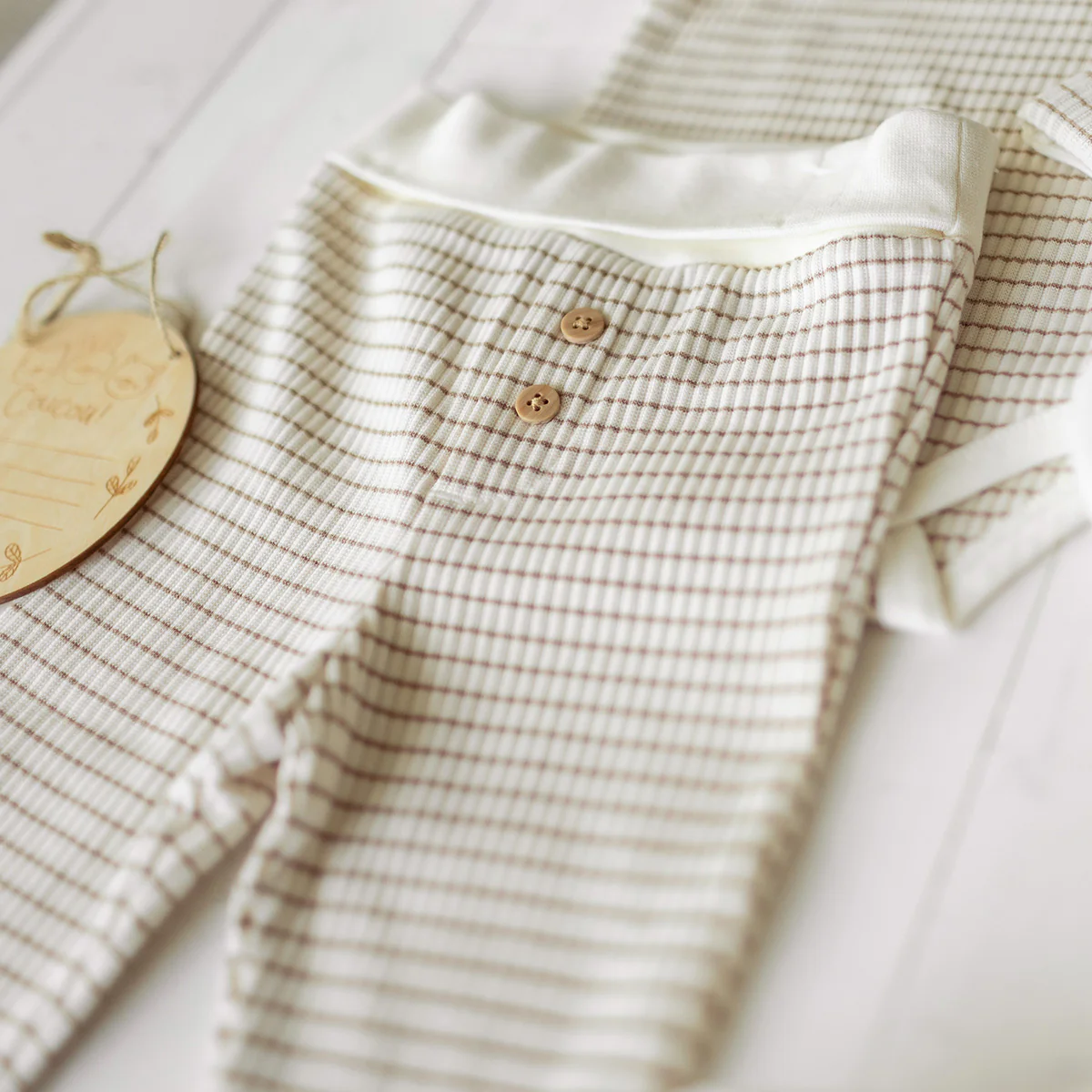 Coffret cadeau crème et beige « Le Signature » (11 pièces), naissance - Image 10