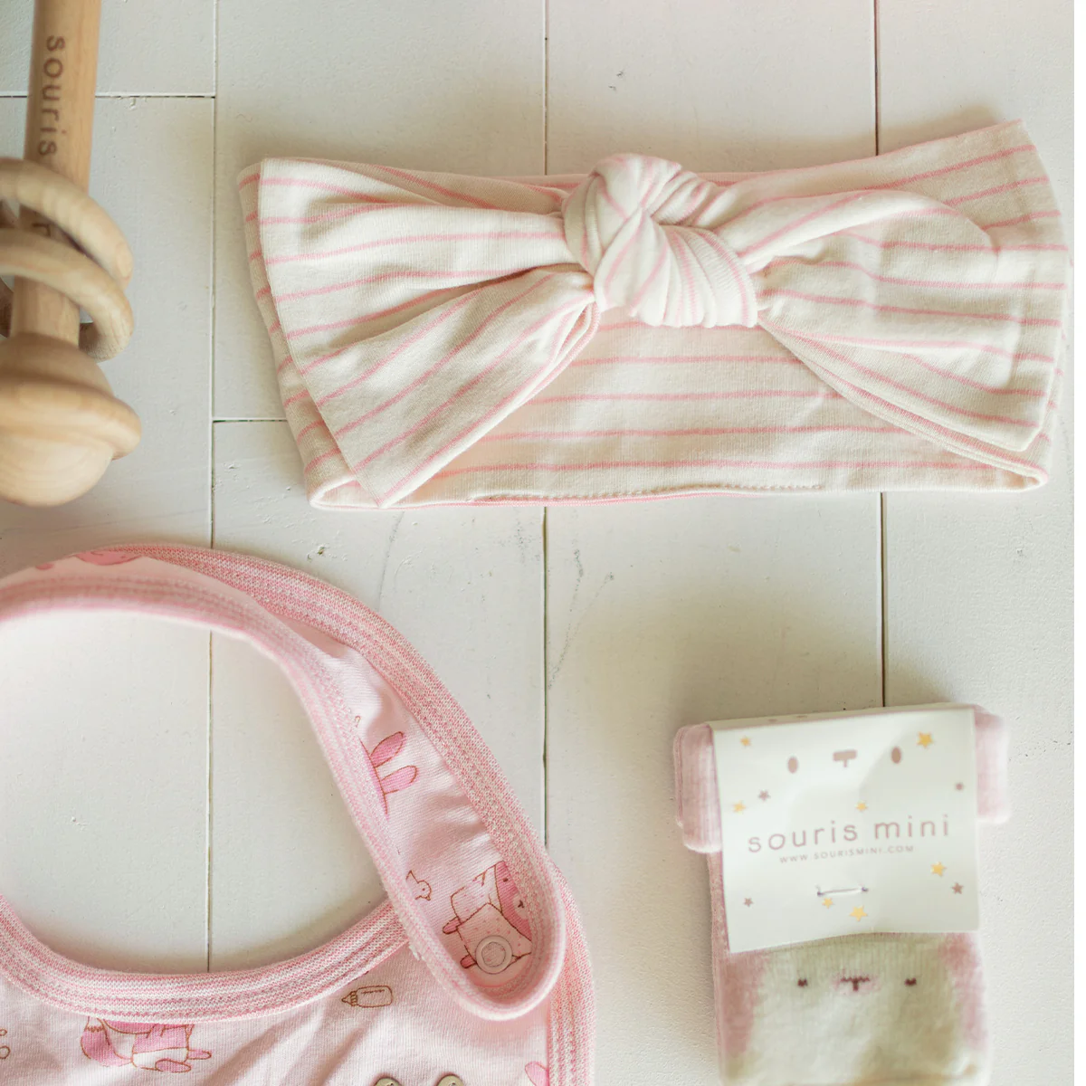 Coffret cadeau rose et crème « Le Premium » (14 pièces), naissance - Image 12