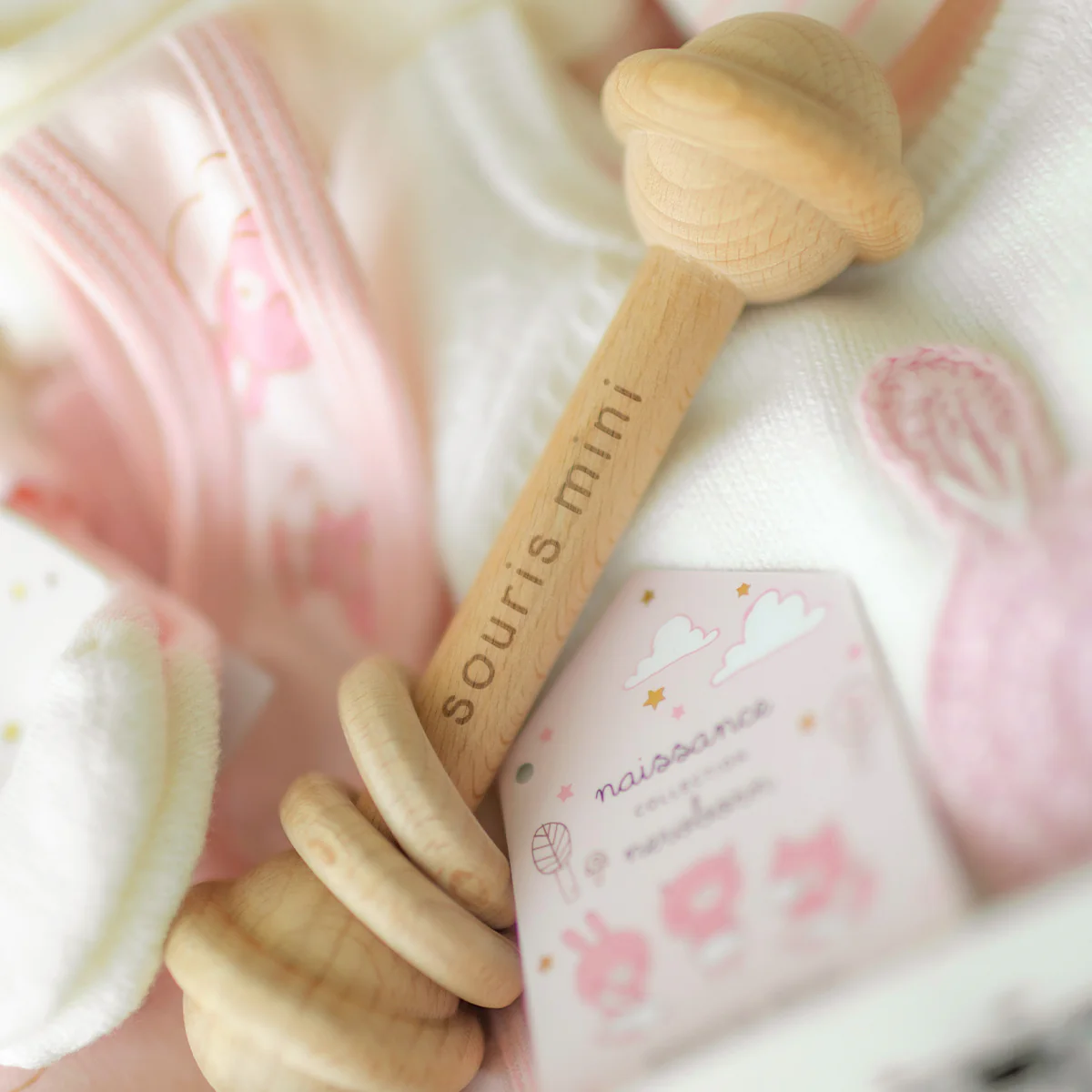 Coffret cadeau rose et crème « Le Premium » (14 pièces), naissance - Image 26