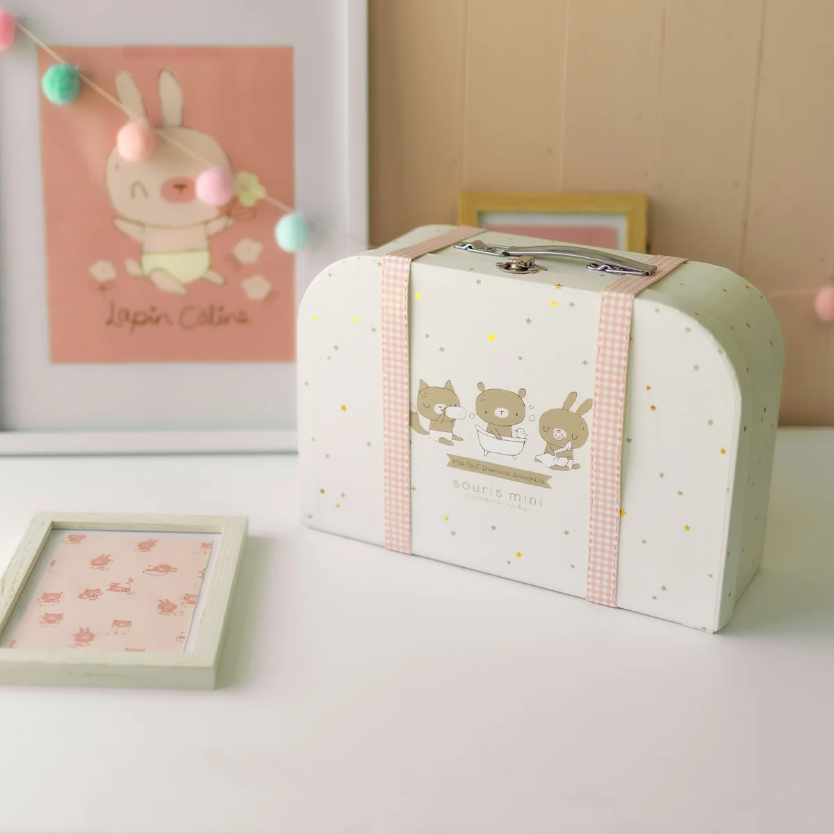 Coffret cadeau rose et crème « Le Signature » (11 pièces), naissance - Image 4