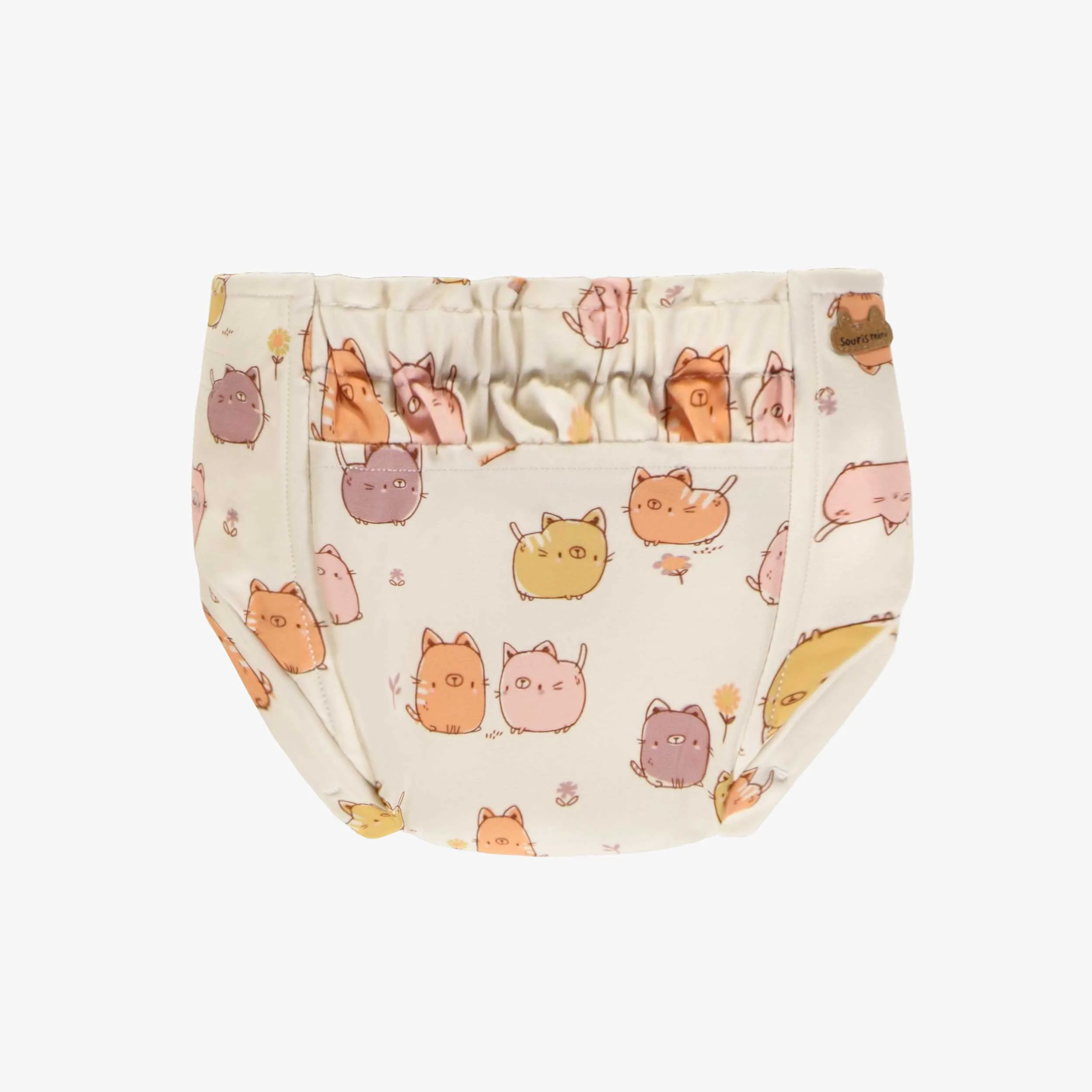 Couche réutilisable ultramince crème à motif de chats, bébé - Image 7