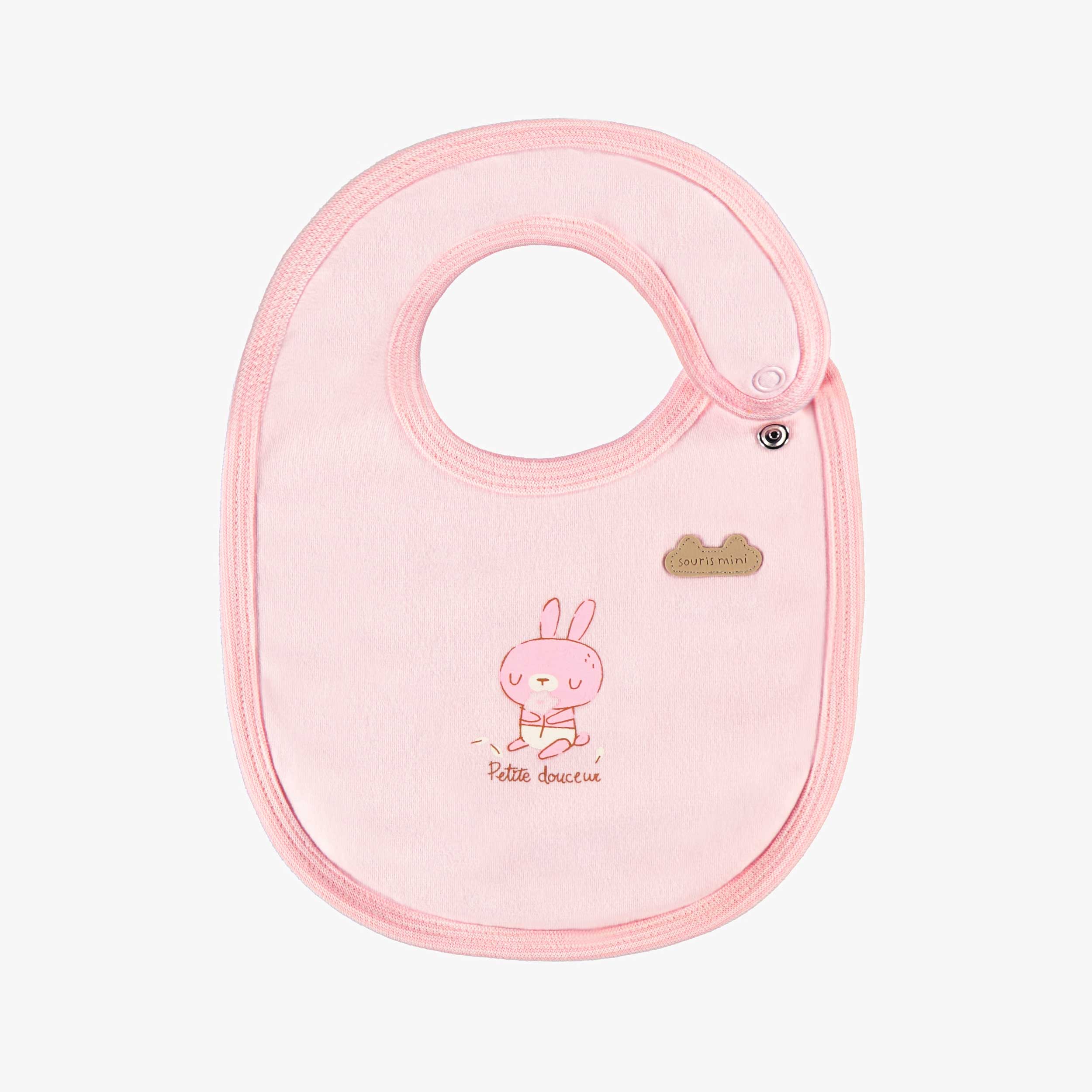 L’ensemble pyjama, bavoir et chapeau crème et rose, naissance - Image 6