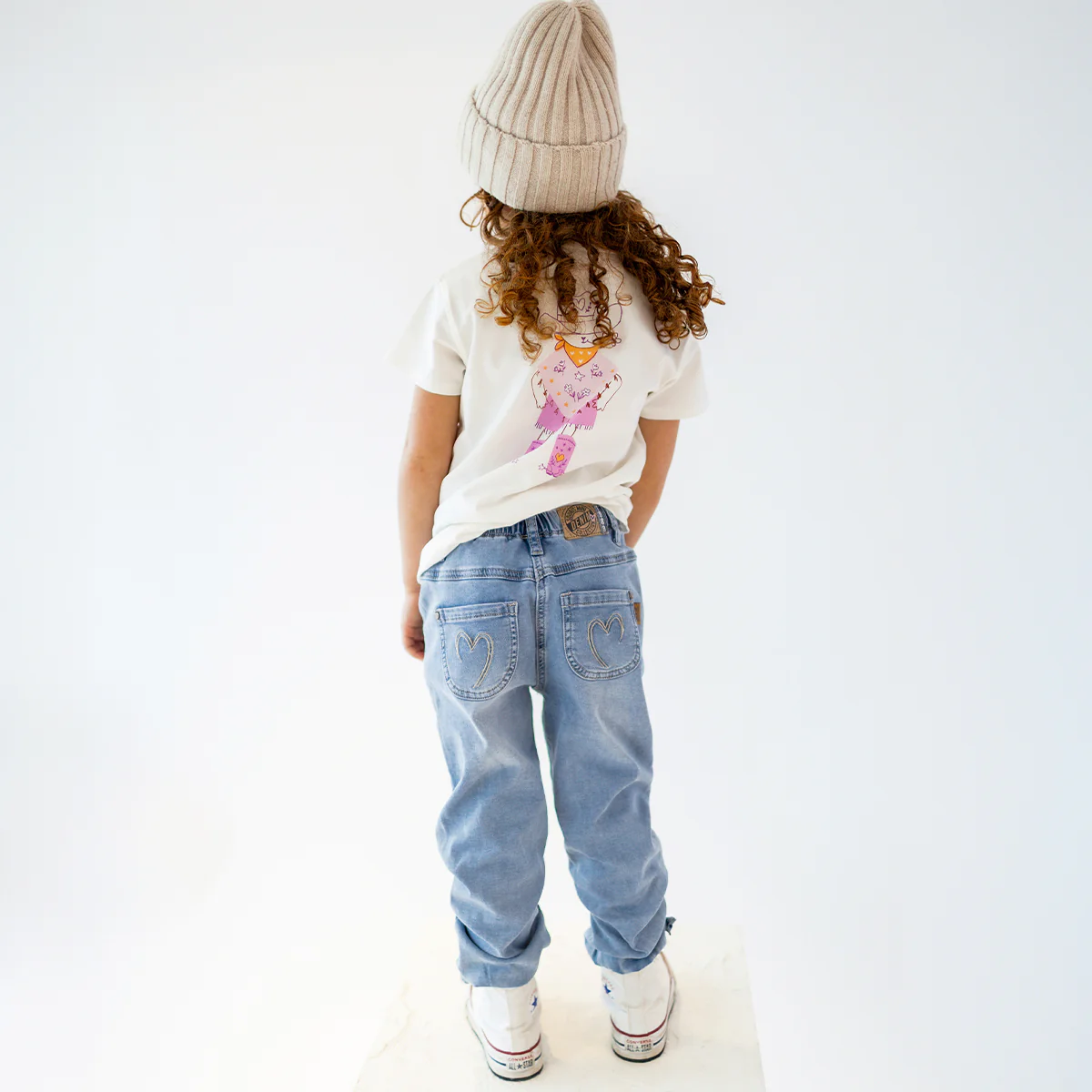 Jean bleu style jogger, enfant - Image 3