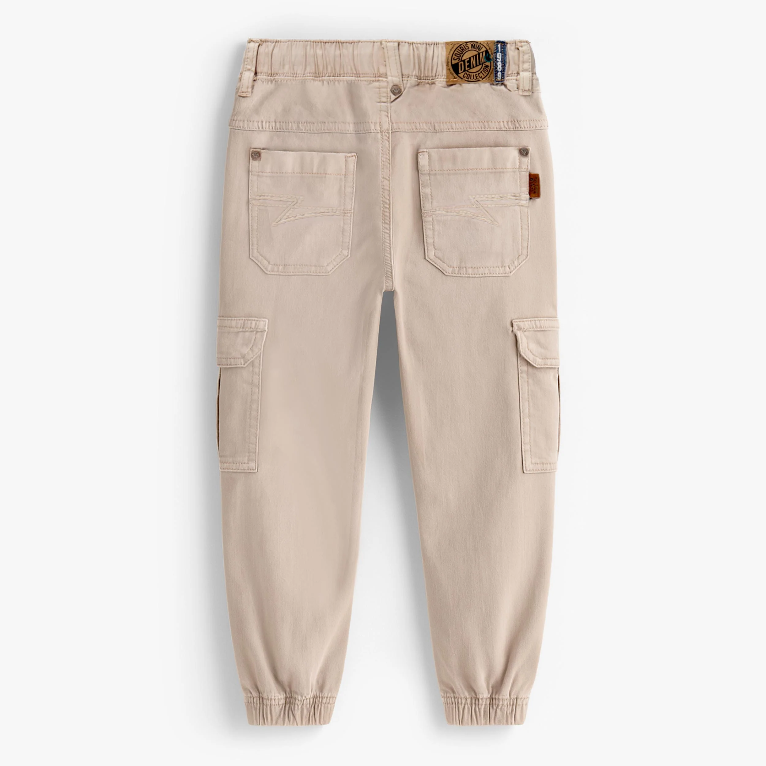 Jean cargo beige, enfant - Image 3
