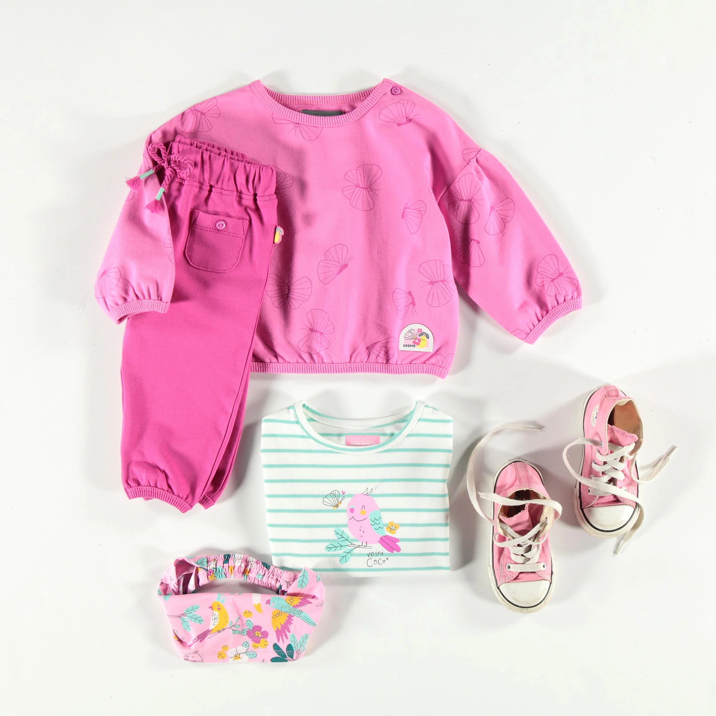 Pantalon rose foncé de style jogger, bébé - Image 3