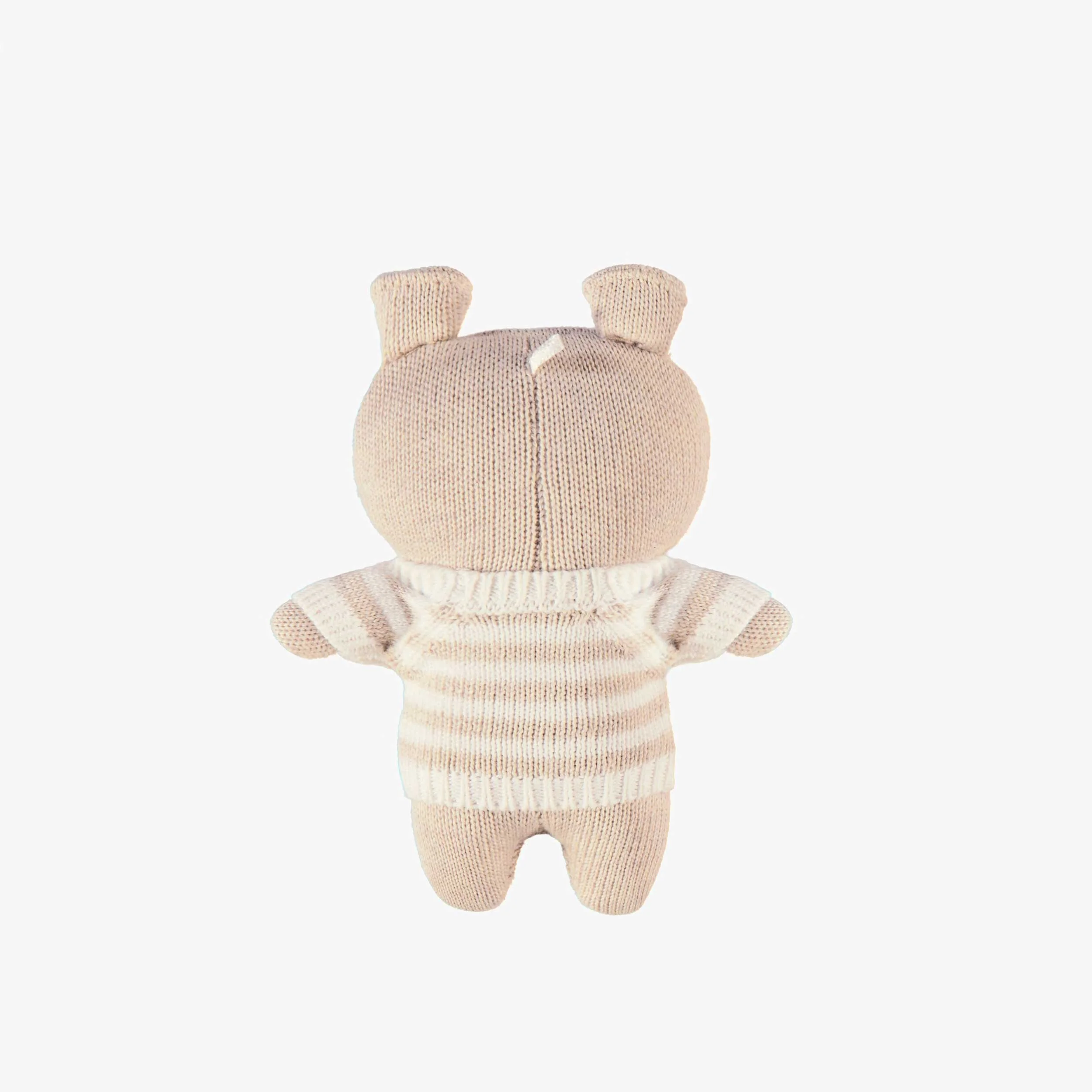 Peluche beige en tricot, naissance - Image 3