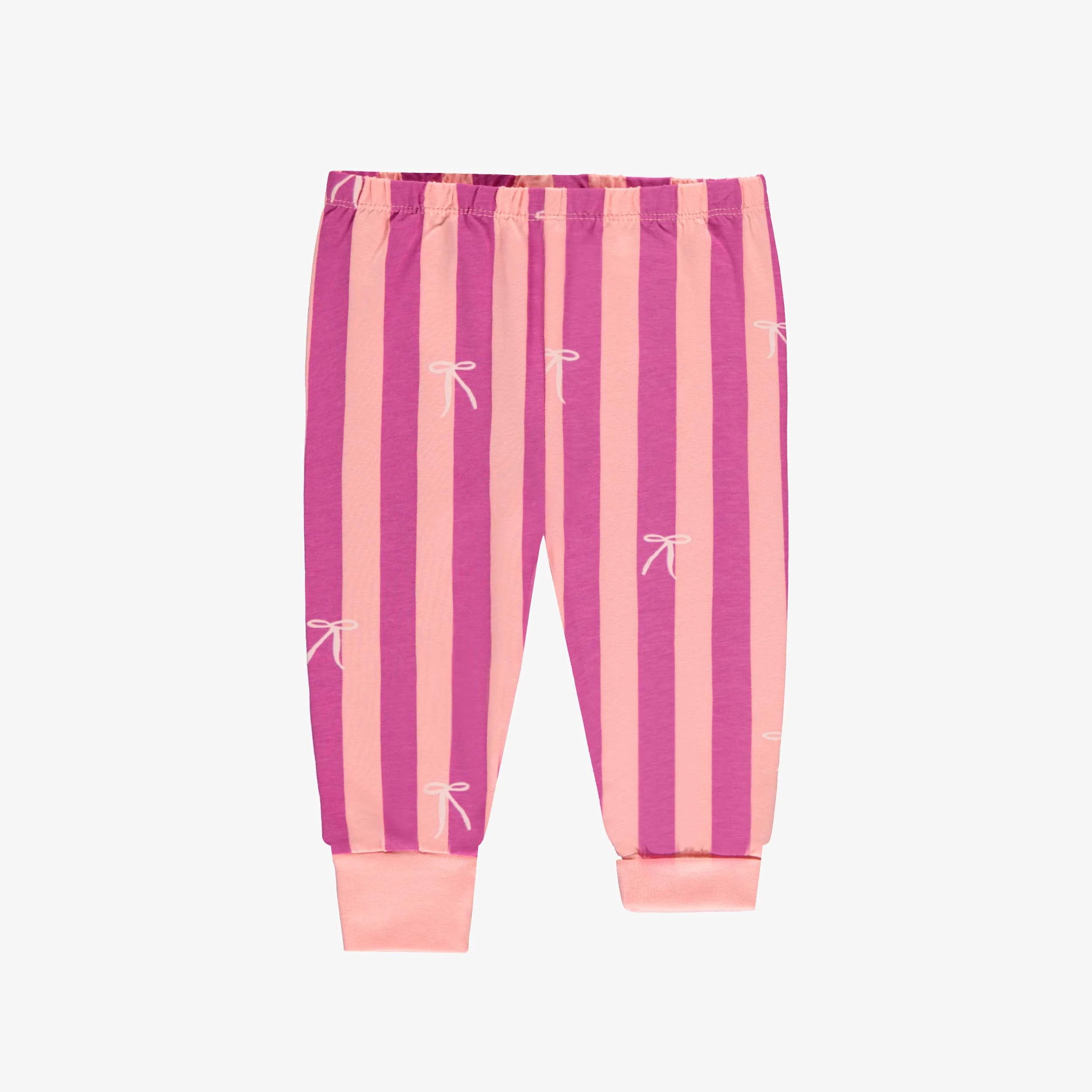 Pyjama deux pièces crème et mauve avec illustration, bébé - Image 3