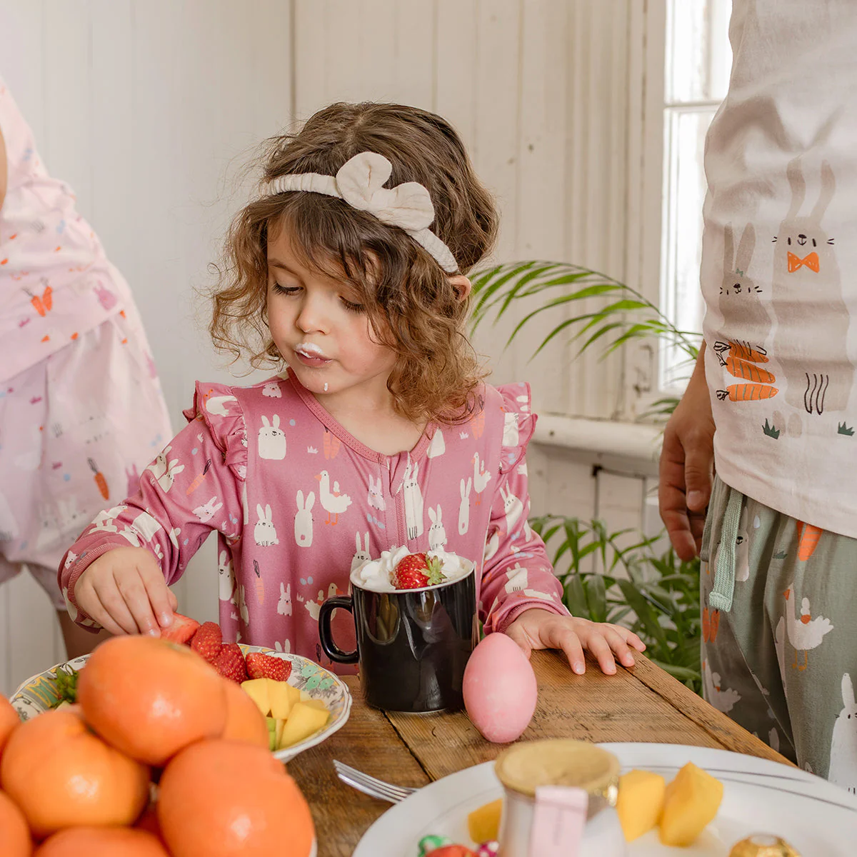 Pyjama une pièce rose à motifs de Pâques, bébé - Image 4