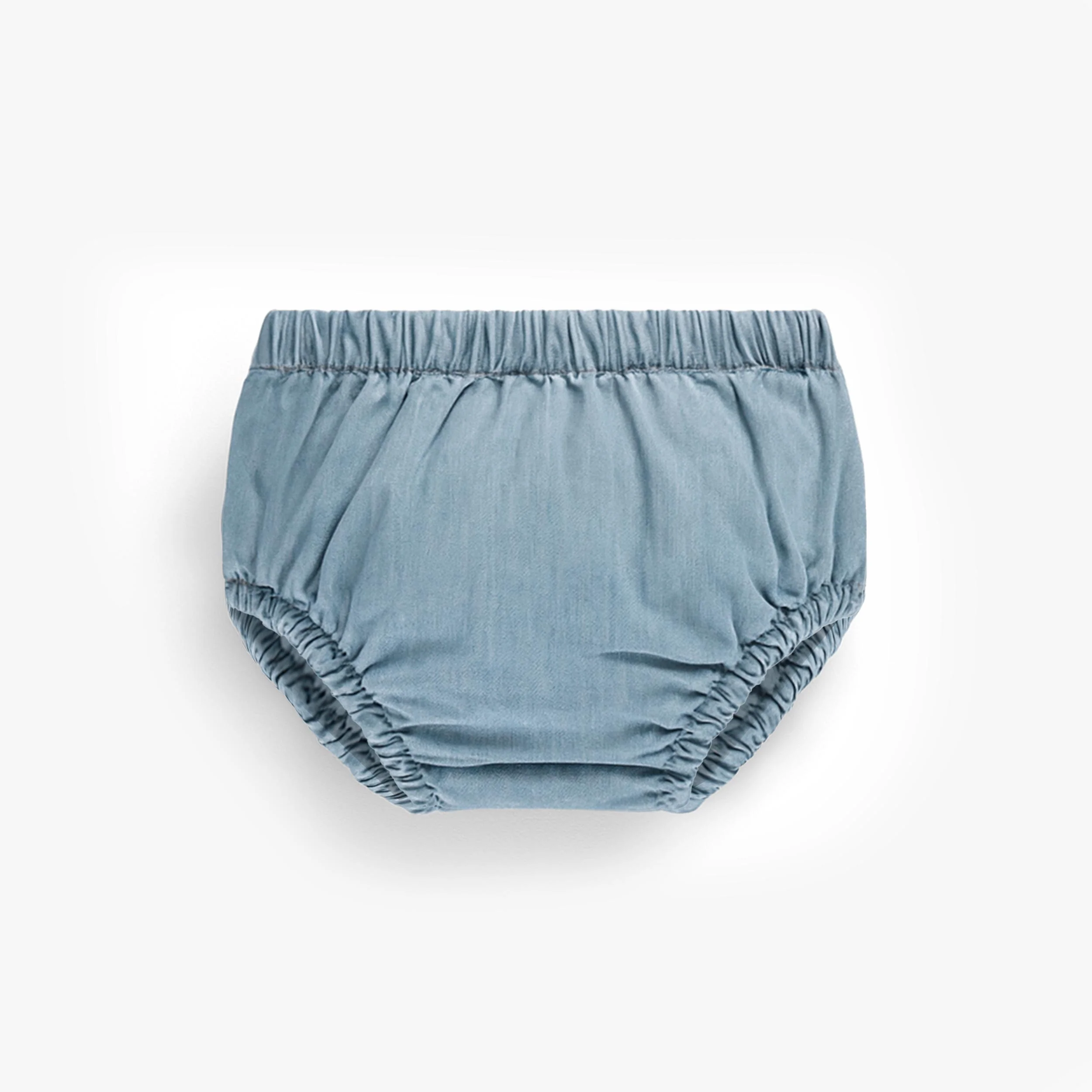 Robe et bloomer en denim avec broderie anglaise, naissance - Image 4