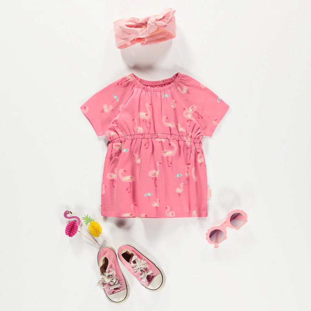Robe rose à motifs, bébé - Image 3