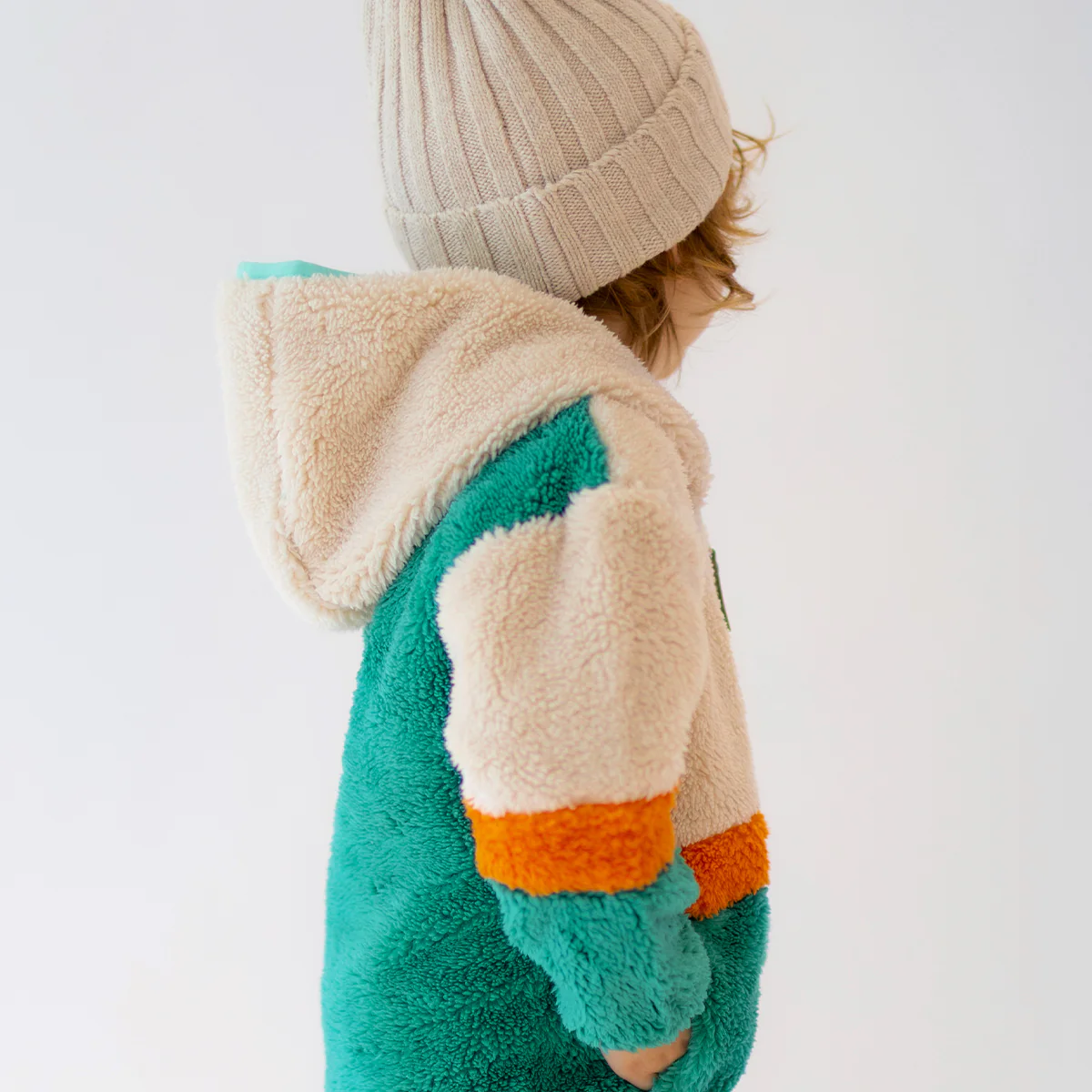 Veste en peluche blocs de couleur, bébé - Image 6